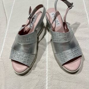 Silver Women's Slingback Sandals